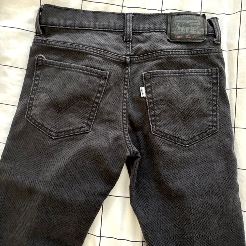 Levi’s boys jeans, grey pattern, 510 super skinny size 27/27